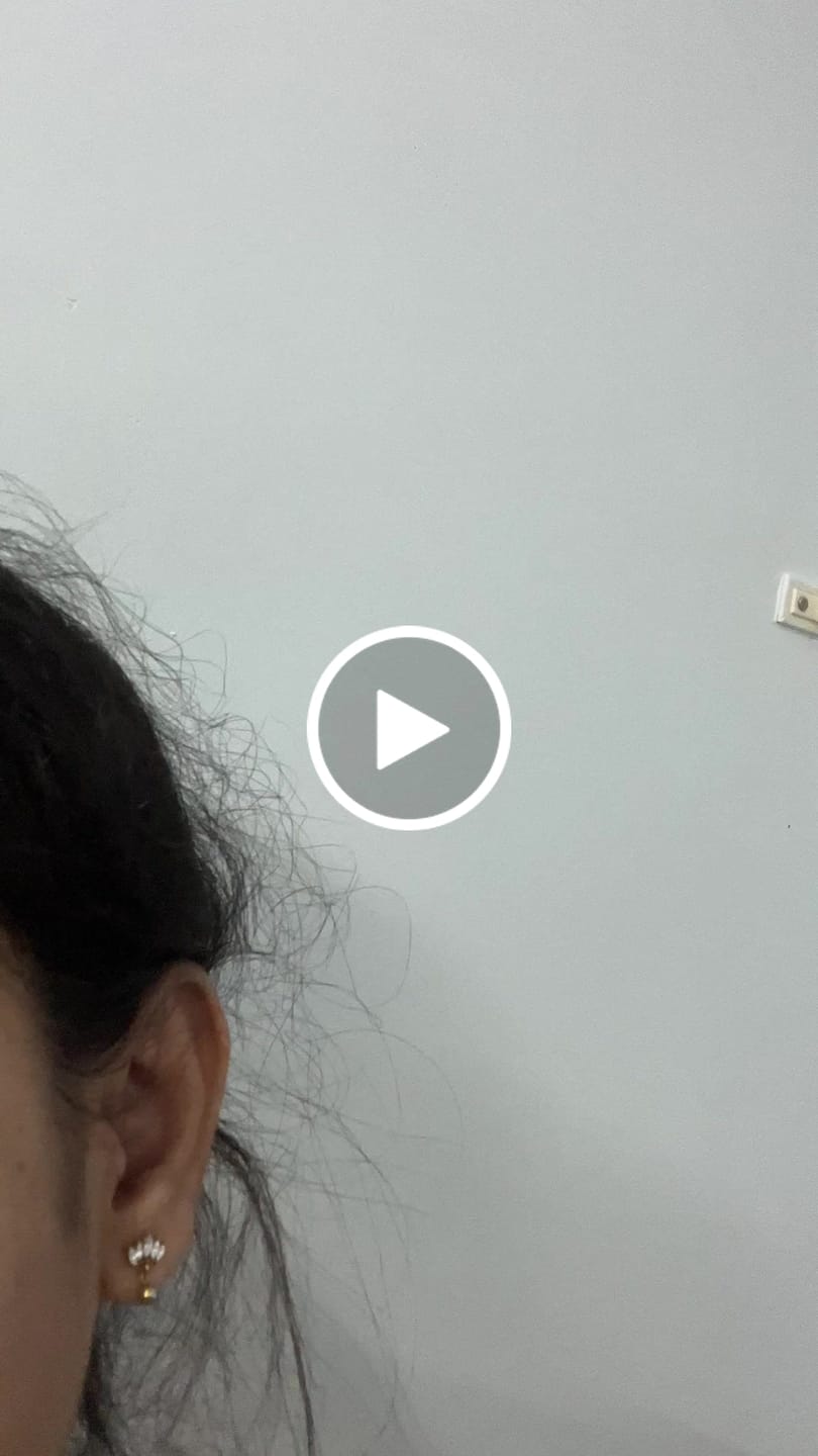 Customer video review of Lotus Solitaire Earrings