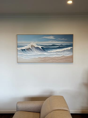 Customer photo review of Ocean Textured Painting Canvas #OP021
