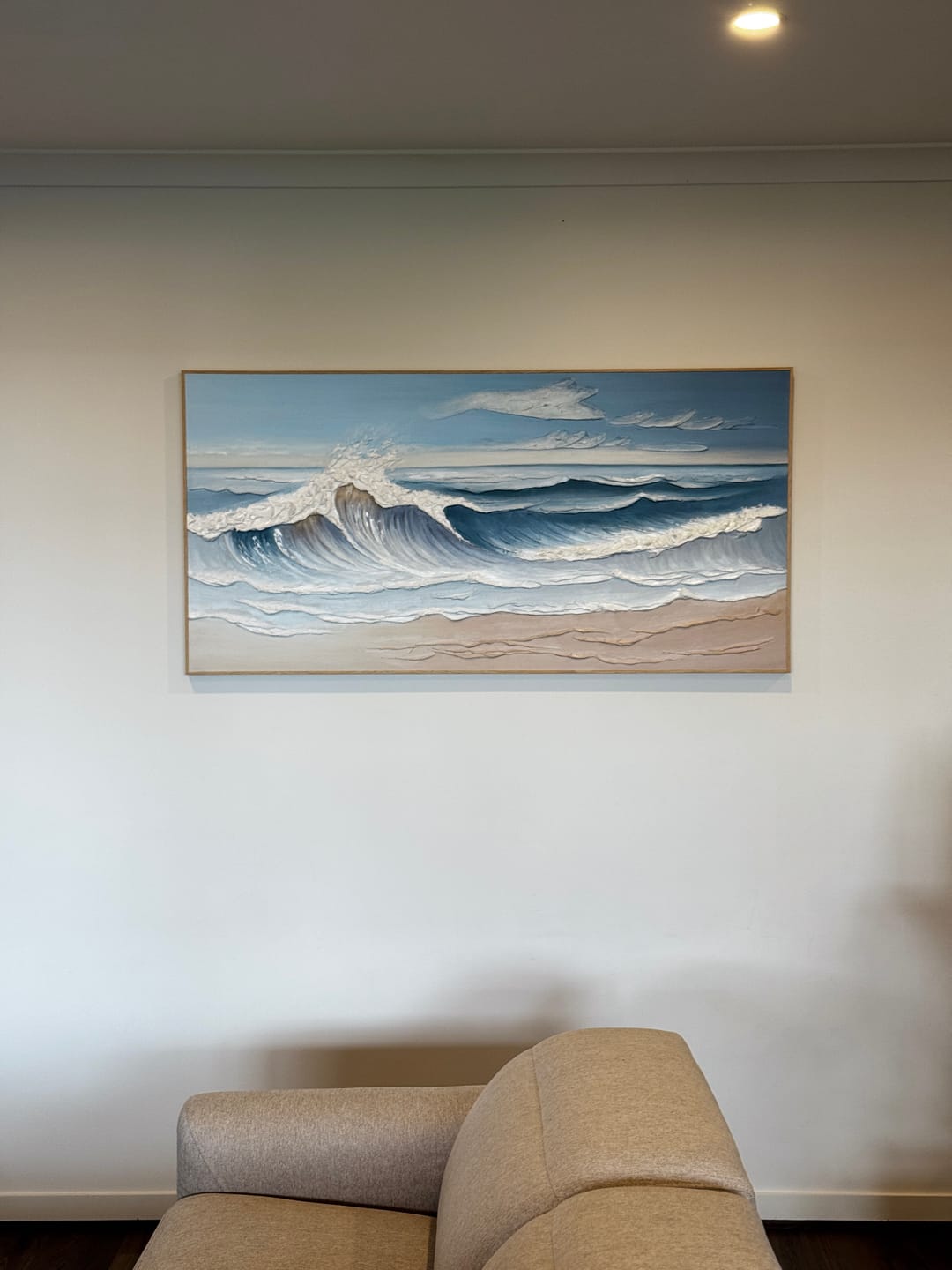 Customer photo review of Ocean Textured Painting Canvas #OP021