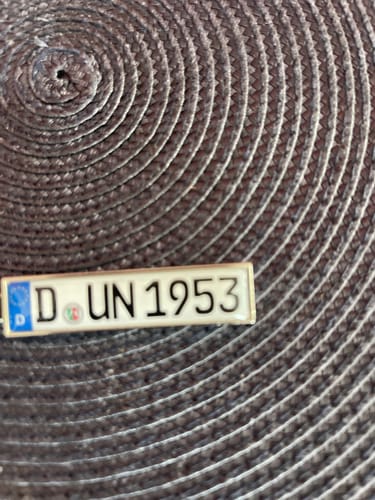 Customer photo review of Kennzeichen Schlüsselanhänger Mini Nummernschild Metall