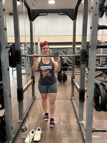 Customer photo review of We Can Lift It! - Women's Racerback Tank Top
