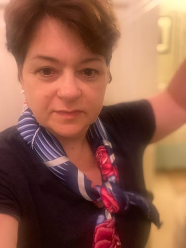 Customer photo review of Hermes Fleurs De L’opéra  Silk Scarf