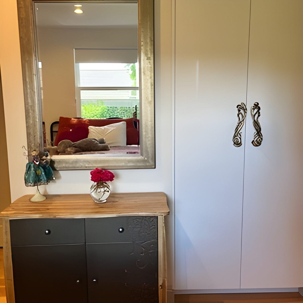 Customer photo review of Brass Peacock Door handle - Antique Brass