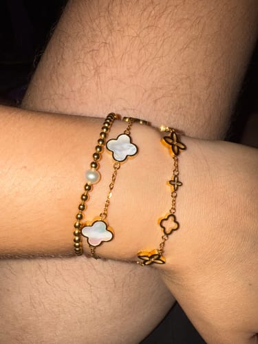 Kundenbewertung mit Foto zu White Clover Armband