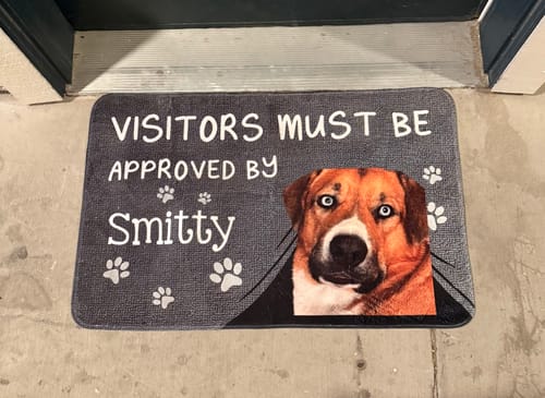Customer photo review of Personalized Dog Flag Printed Decal - Gift for Dog Lovers, Pet Lovers, Family