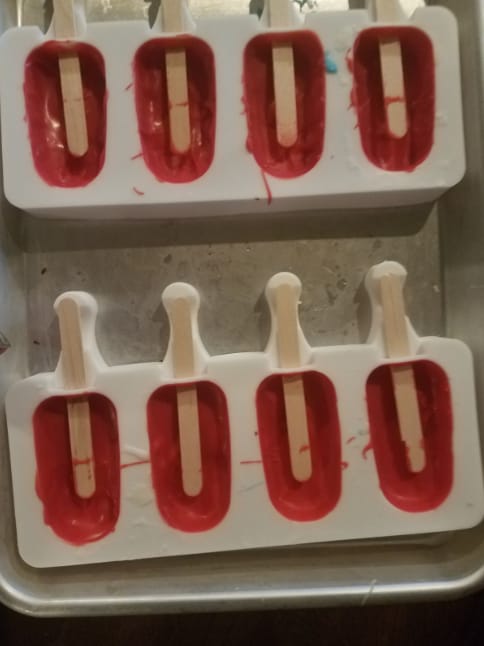 Customer photo review of Food Grade Silicone Popsicle Molds
