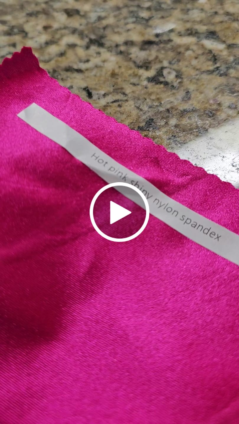 Customer video review of Hot Pink Shiny Nylon Spandex