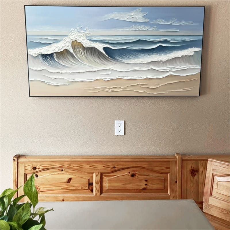 Customer photo review of Ocean Textured Painting Canvas #OP021