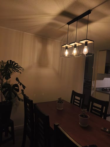 Customer photo review of Lampara Colgante de Techo Moderna Modelo AURELIA