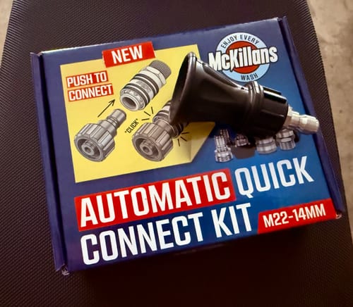 Customer photo review of McKillans Automatic Pressure Washer Quick Connect Kit