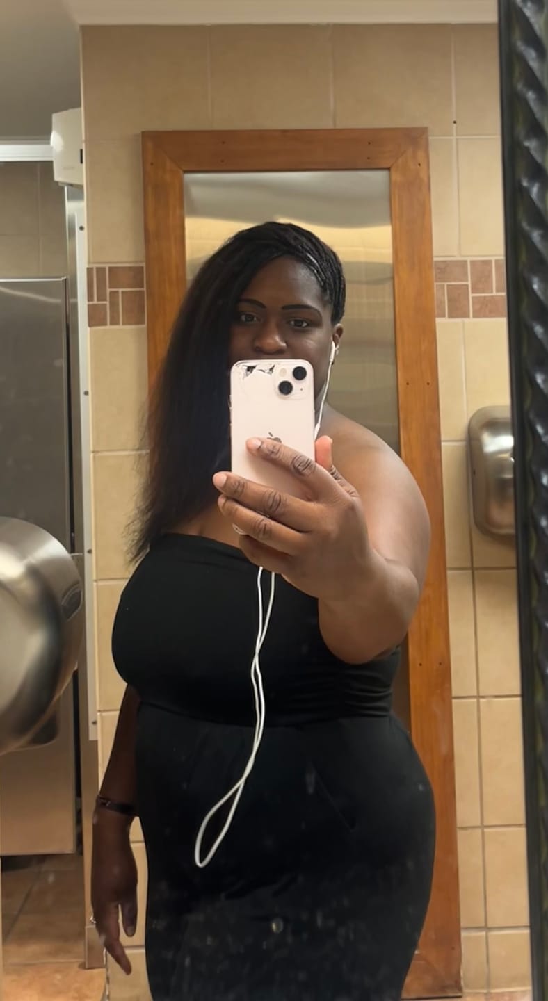 Customer photo review of Kinky Straight Bulk Hair Extensions for Braiding