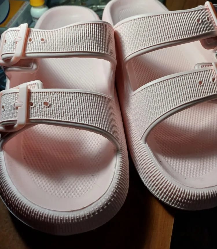 Customer photo review of The Snuggi Slippers™