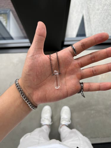 Customer photo review of Talisman Necklace - Raw Quartz Crystal