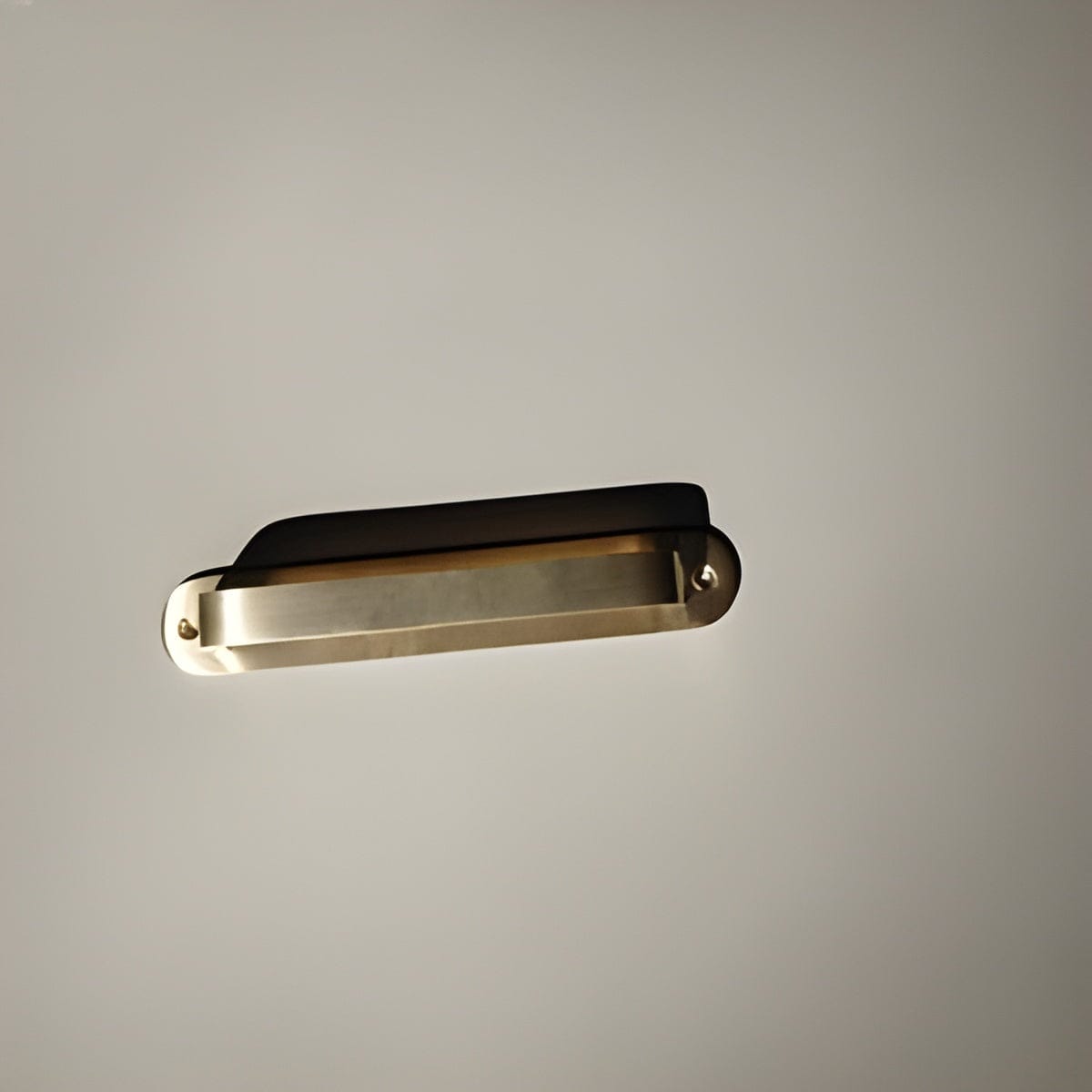 Customer photo review of Unlacquered Brass Brushed Round Drawer Pulls with Backplate
