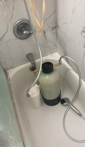 Customer photo review of Shower Water Softener System