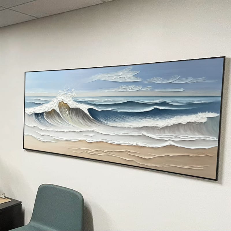 Customer photo review of Ocean Textured Painting Canvas #OP021