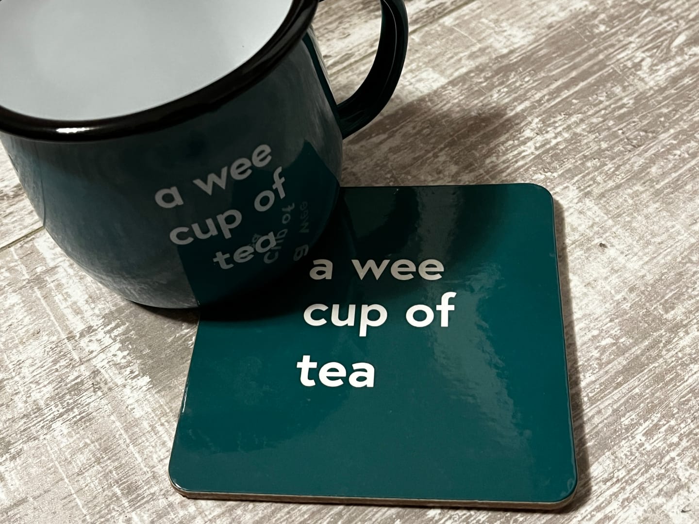 Customer photo review of A Wee Cup of Tea Coaster | Born & Bred