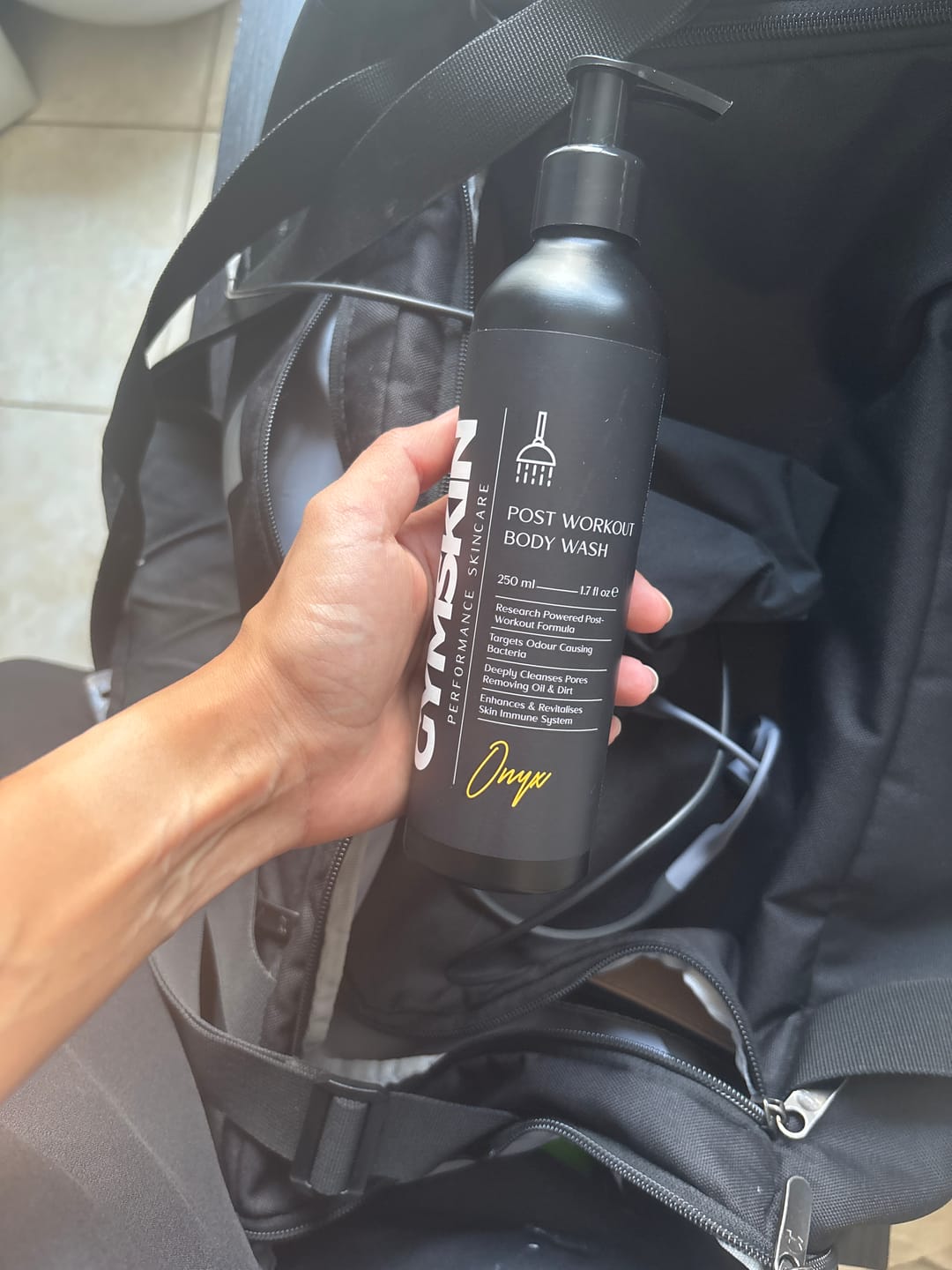 Customer photo review of Post Workout Body Wash