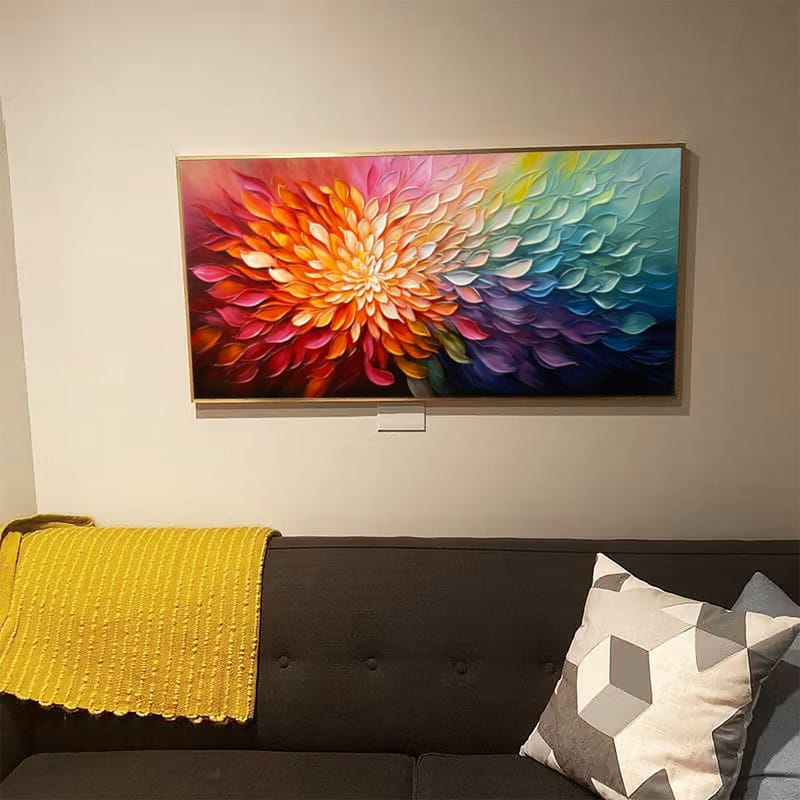 Customer photo review of Colorful Abstract Textured Painting Canvas #AT067