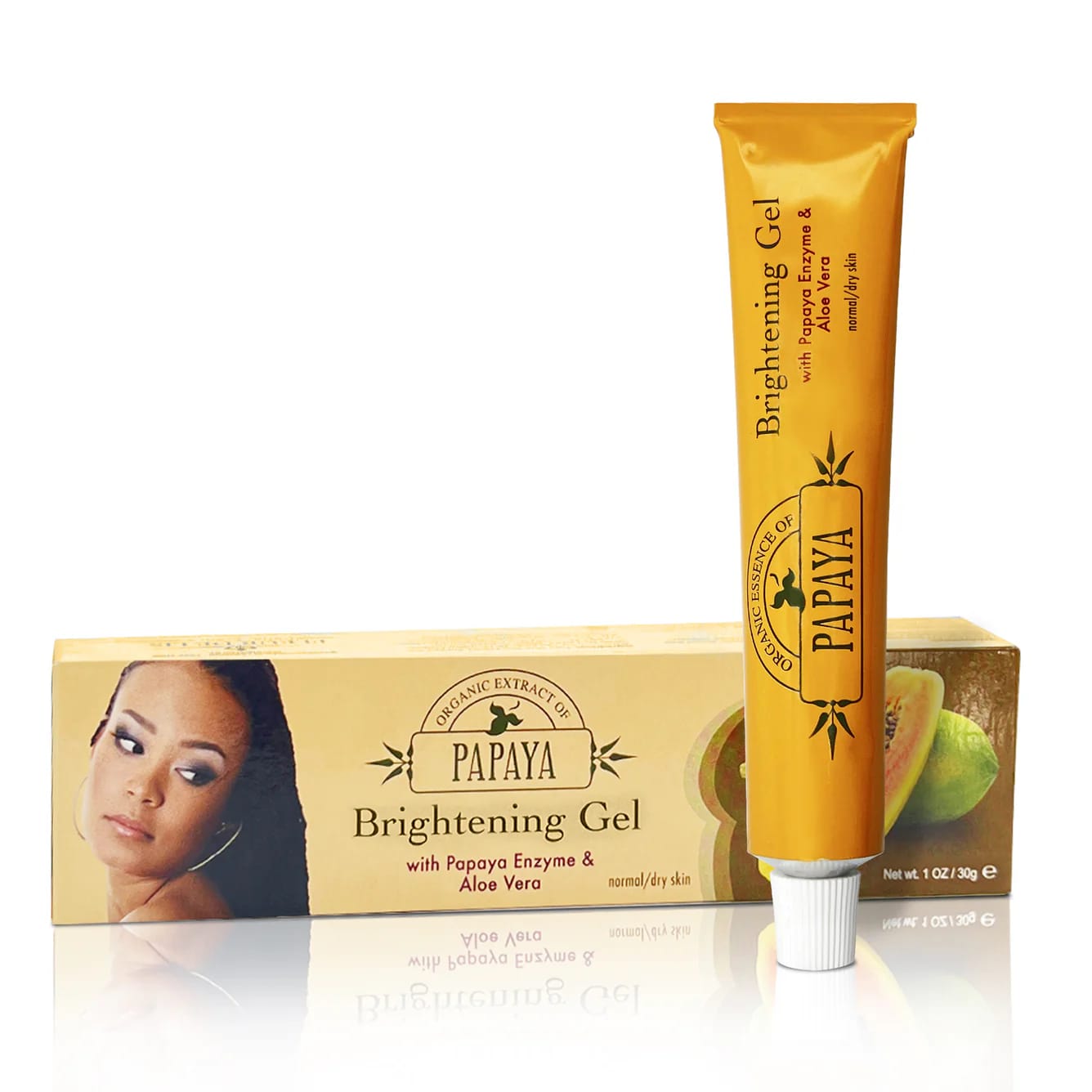 Customer photo review of Organic Extract of Papaya Brightening Gel Tube | 30g | 1Oz