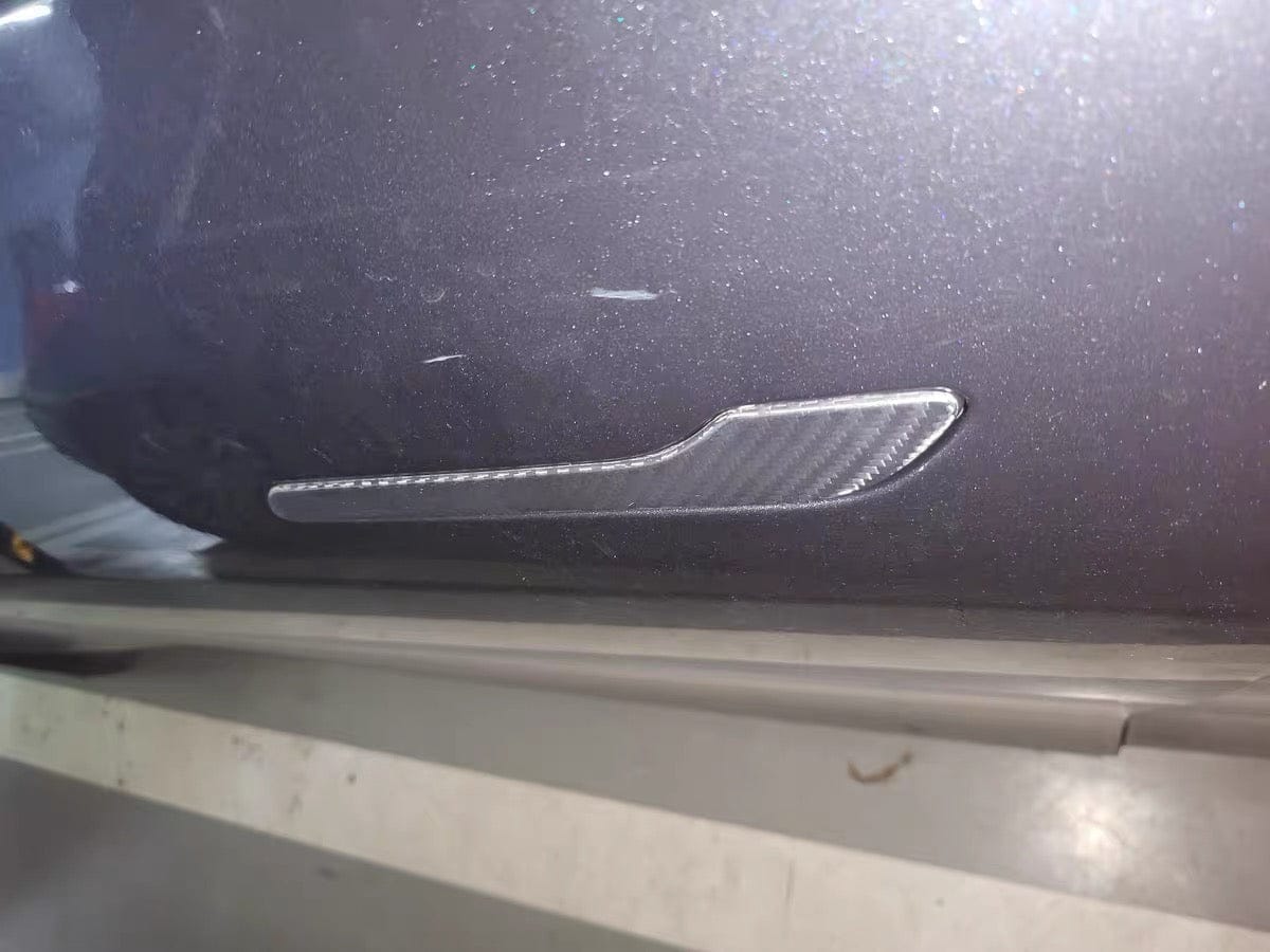 Customer photo review of Real Carbon Fiber Door Handle Covers For Model 3/3 Highland/Y/Y Juniper