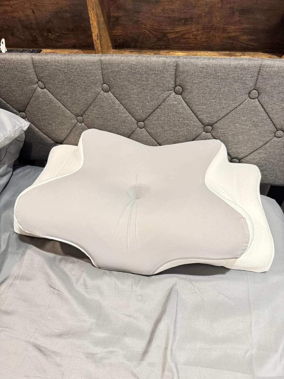 Customer photo review of Halo® Cervical Pillow – Orthopaedic Contour Shaped Memory Foam | Ice Silk Cover