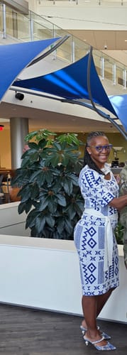 Customer photo review of NEW Ankara Style Knit Dress