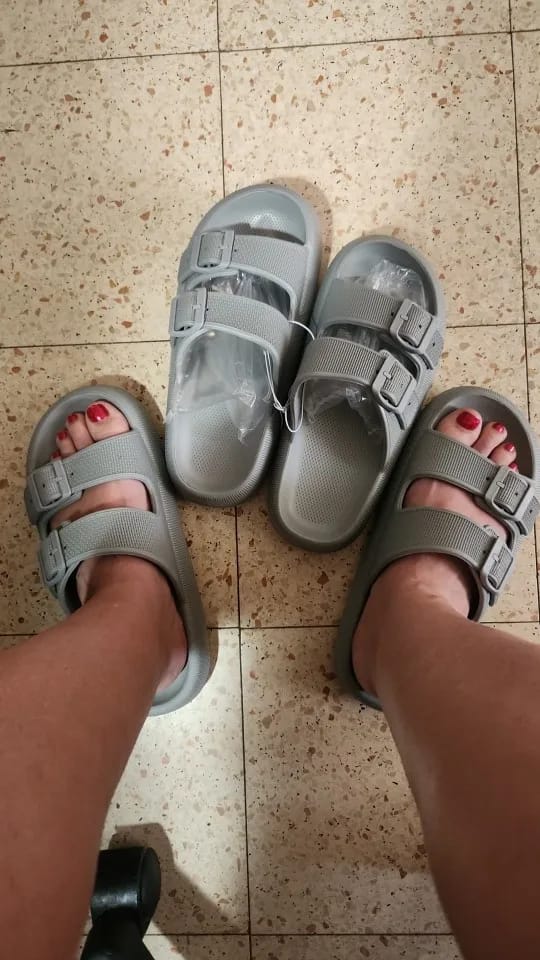 Customer photo review of The Snuggi Slippers™
