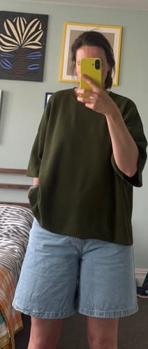 Customer photo review of Knitted Tee- Olive Green