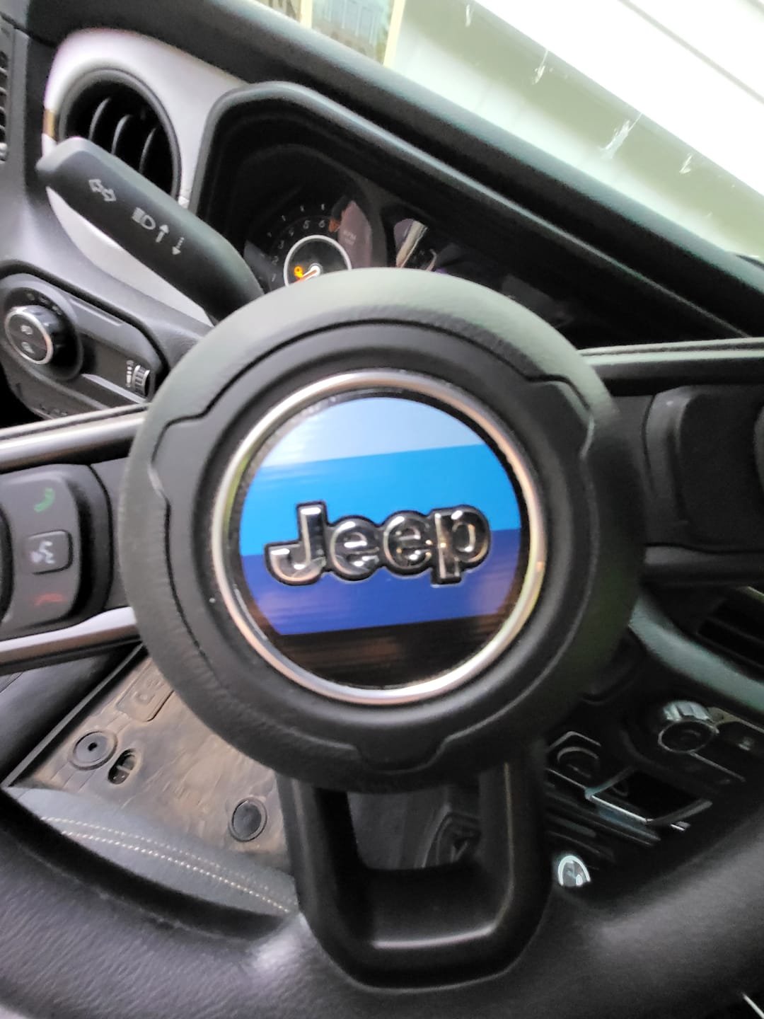 Customer photo review of Steering Wheel Decals for Jeep | Concept-Inspired Interior Mods