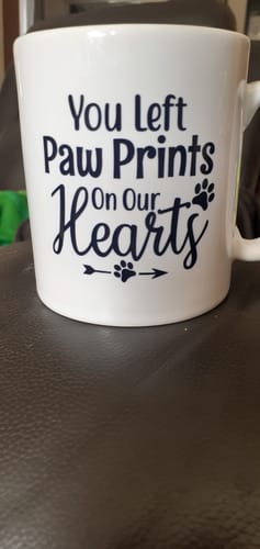 Customer photo review of Couple & Dogs -You me and the dog Personalised Mug