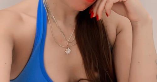 Reseña con foto de un cliente sobre Collar Doble Olga