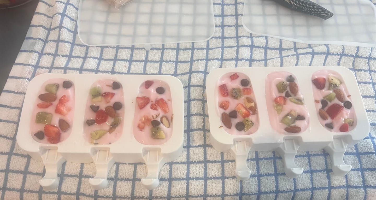 Customer photo review of Food Grade Silicone Popsicle Molds