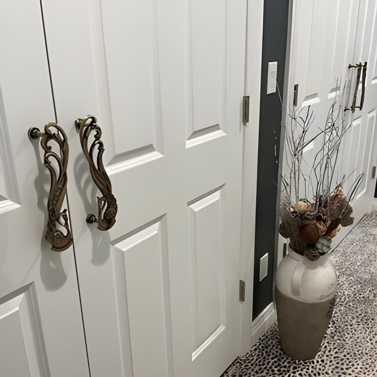 Customer photo review of Brass Peacock Door handle - Antique Brass