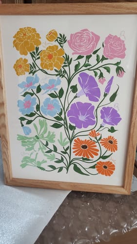Customer photo review of 'In Bloom' Family Birth Flower Illustration
