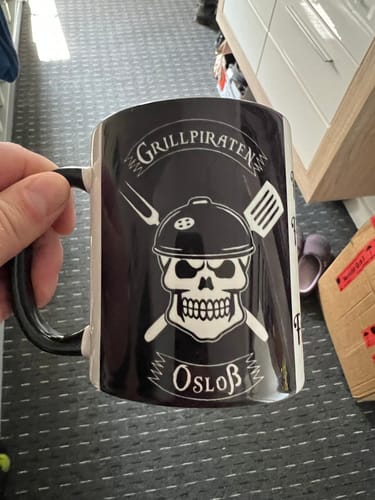 Customer photo review of TassenExpress - Becher Keramik Tasse mit Logo bedruckt 325ml Firmenlogo