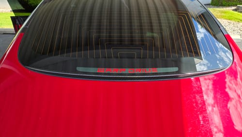 Customer photo review of Custom Rear Windscreen Brake Light Decals For Tesla Model 3 2017-2025