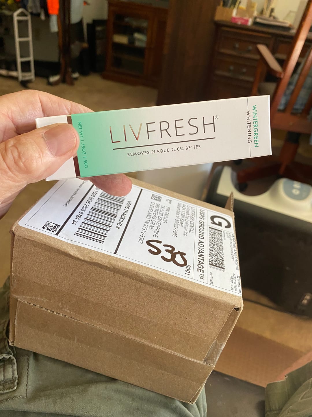 Customer photo review of LIVFRESH Wintergreen - 1 Pack Grandfathered (Subscription)
