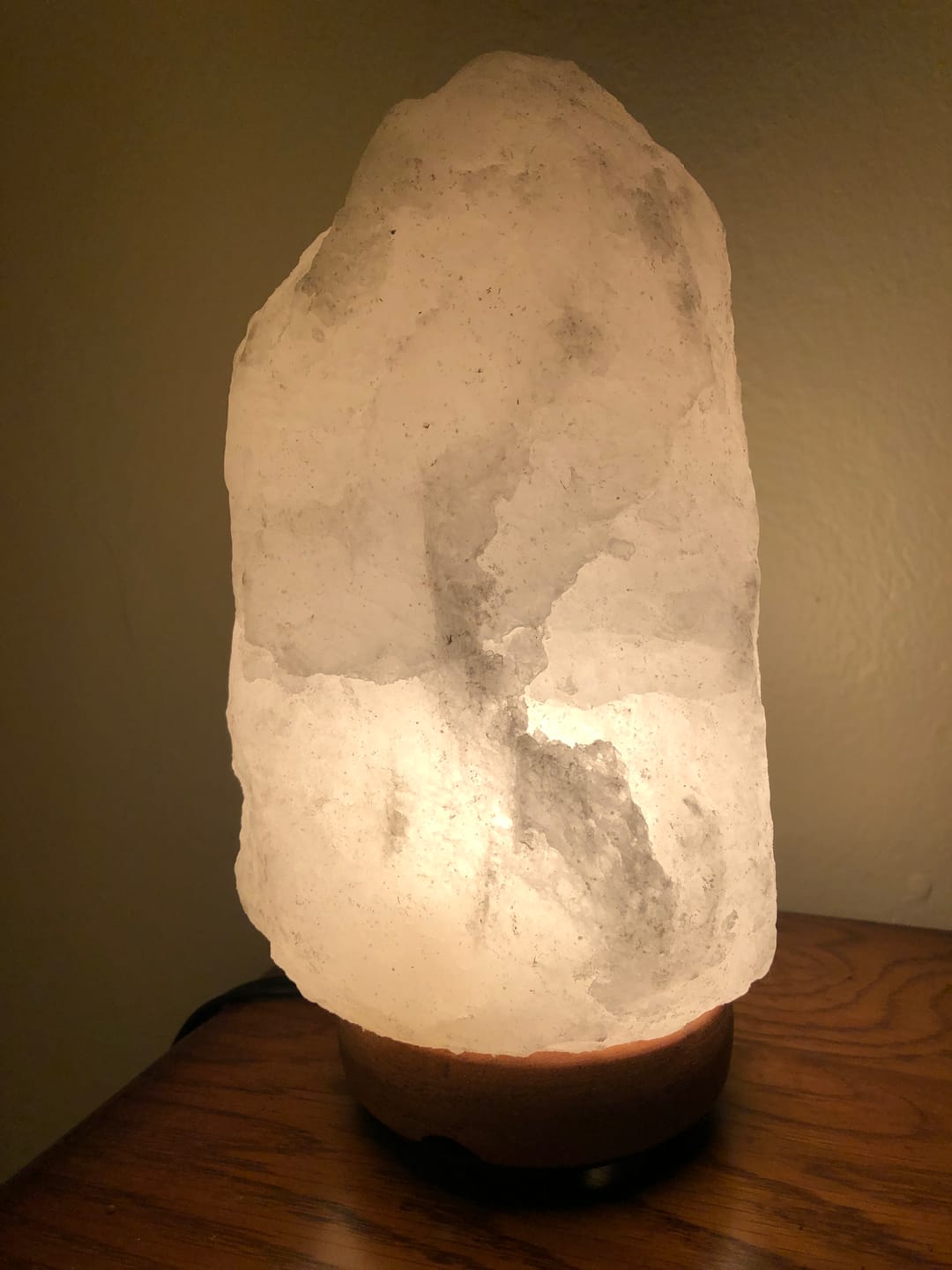 Customer photo review of Rare White Himalayan Salt Lamp
