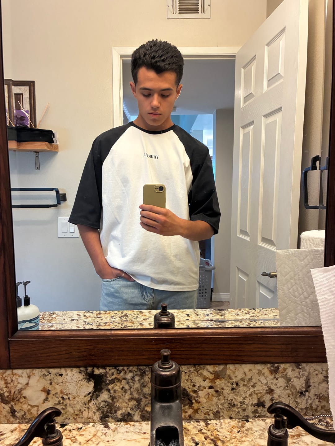 Customer photo review of 4139 - Oversized Baseball Tees
