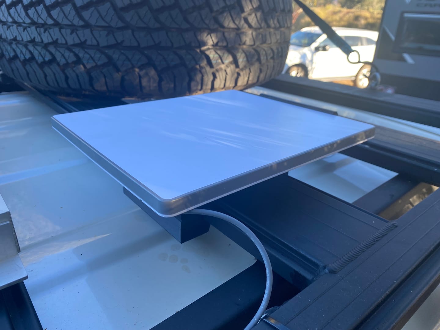 Customer photo review of Starlink Mini ARB Baserack Compatible Mount