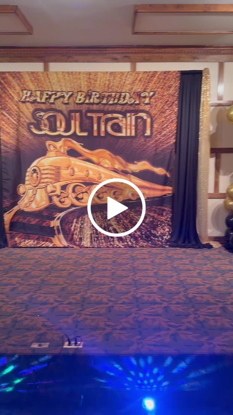 Customer video review of Soul Train Gold Backdrop Background