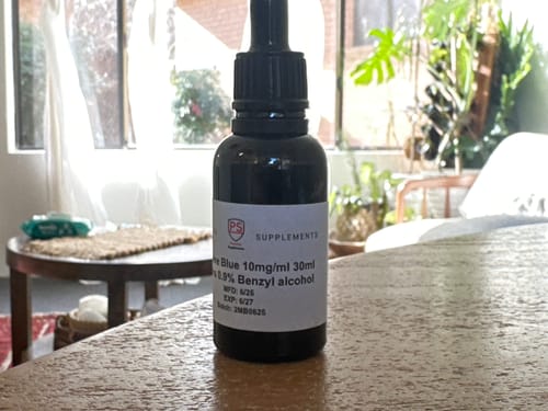 Customer photo review of Methylene Blue 30ml 10mg/ml (1% solution)