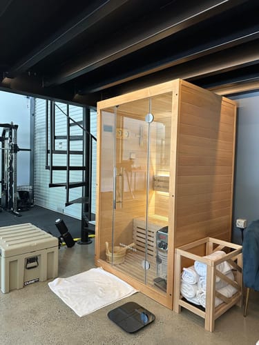 Customer photo review of 2 Person Traditional Sauna - 4.5kw Harvia Heater