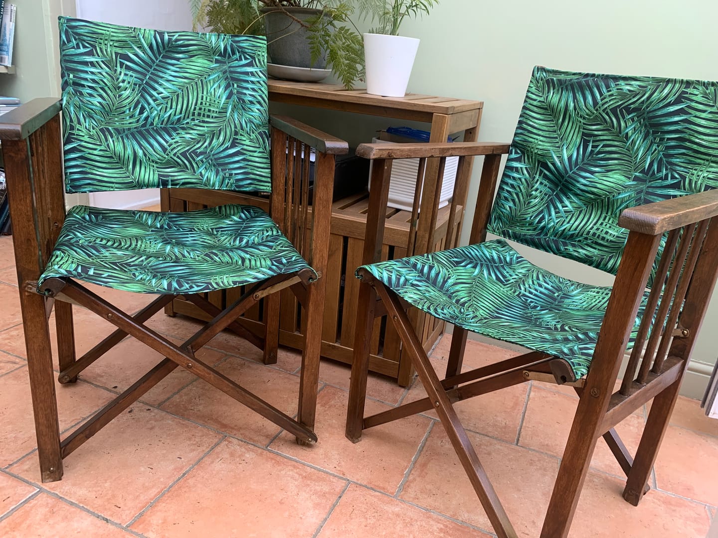 Customer photo review of Tropical Leaves Water Resistant Fabric