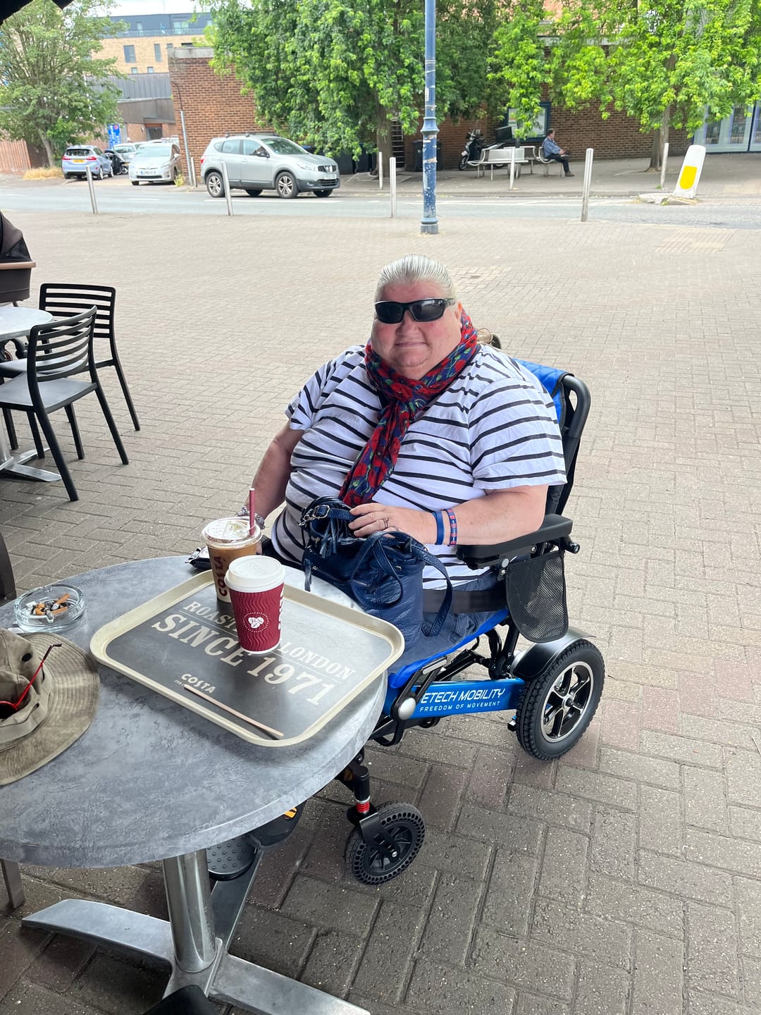 Customer photo review of Folding Lightweight Powerchair | Wide-Seat Freedom Pro ST