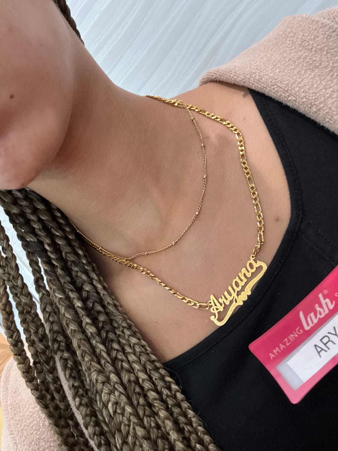 Customer photo review of Satellite Chain Necklace