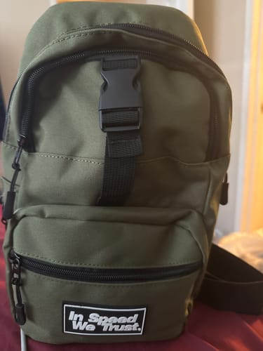 Customer photo review of IN SPEED WE TRUST® UTILITY SLING BAG