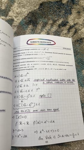 Recenzie cu fotografie de la un client despre Carte Matematică Bacalaureat (M1, M2, M3, M4) Bacademia