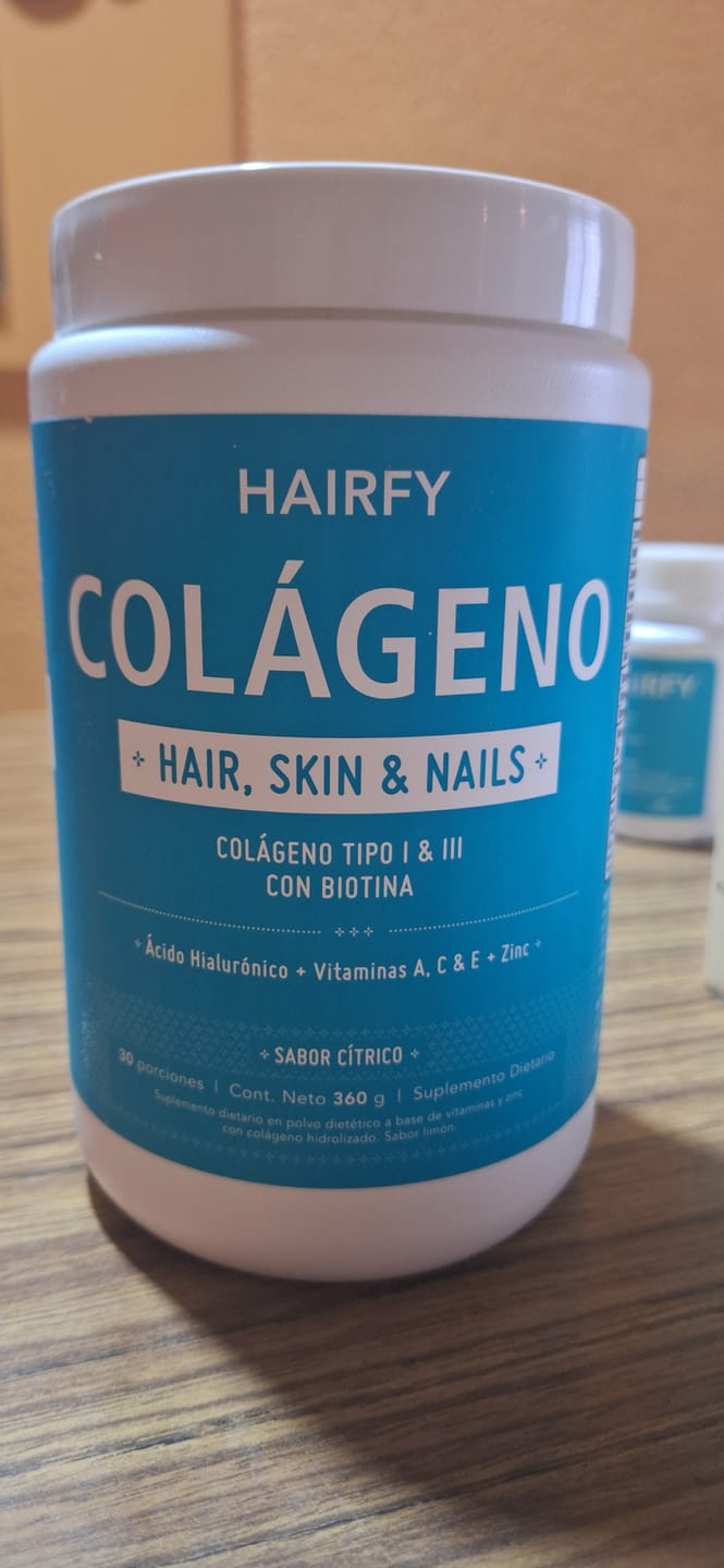 Customer photo review of Colágeno Hair, Skin & Nails